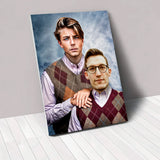 Step Brothers - Custom Human Canvas - 2 Pets - Furr and Family