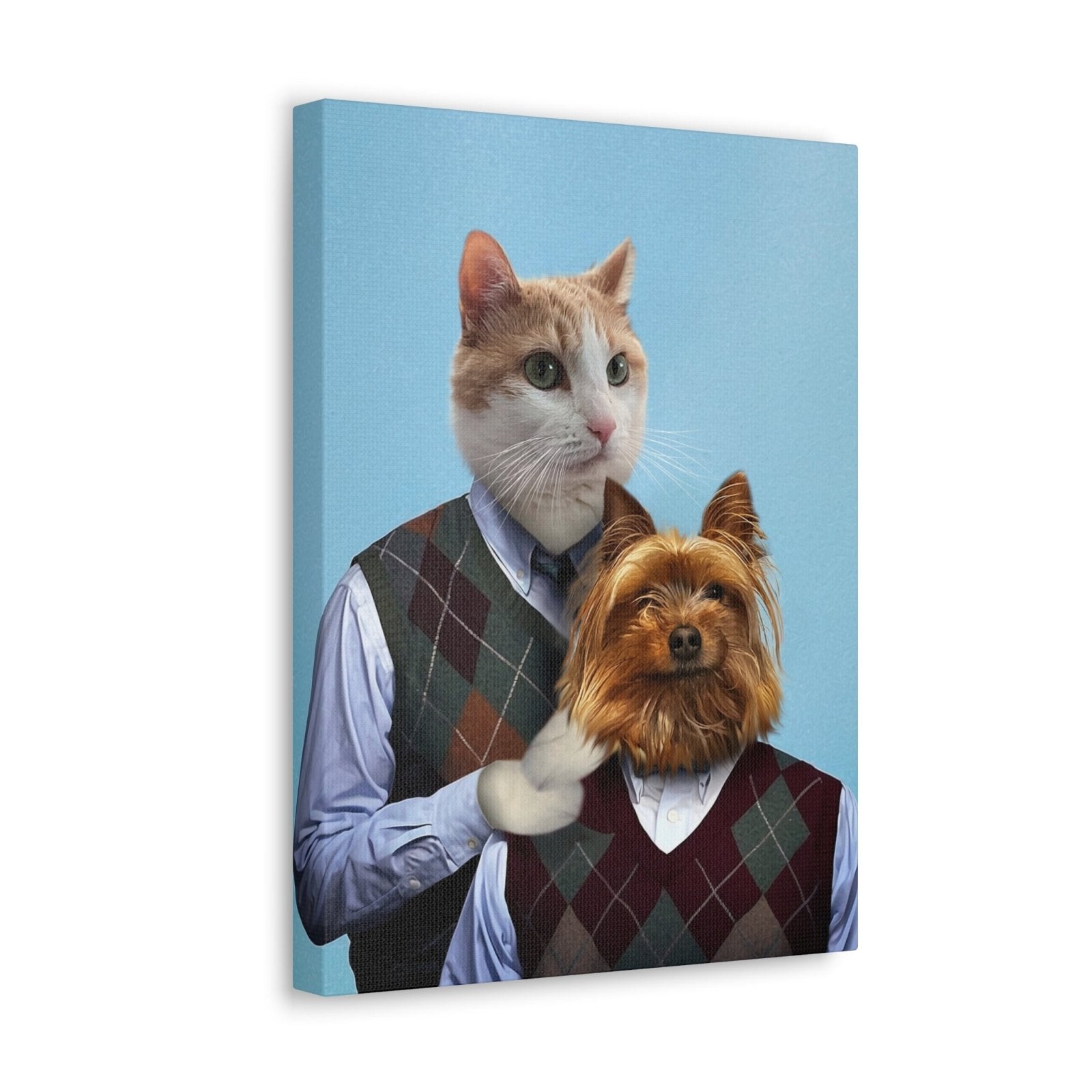 Step Brothers - Custom Pet Portrait | Custom Pet Canvas - 2 Pets - Furr and Family