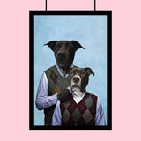 Step Brothers - Custom Pet Portrait - 2 Pets - Furr and Family