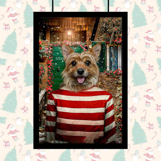 Sweet Holiday Spirit – Custom Festive Pet Portrait - 1 Pet - Furr and Family