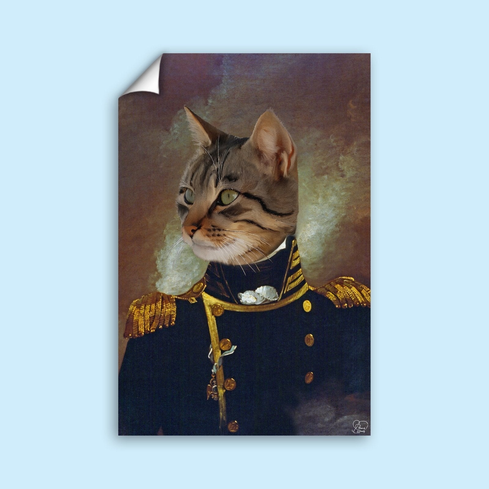 The Admiral - Custom Pet Portrait - 1 Pet - Furr and Family
