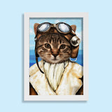 The Aviator - Custom Pet Portrait - 1 Pet - Furr and Family