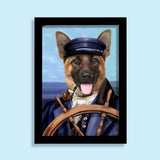 The Captain Pet Portrait - Custom Pet Portrait - 1 Pet - Furr and Family
