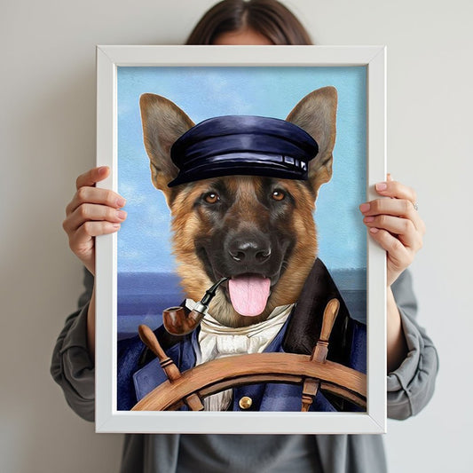 The Captain Pet Portrait - Custom Pet Portrait - 1 Pet - Furr and Family