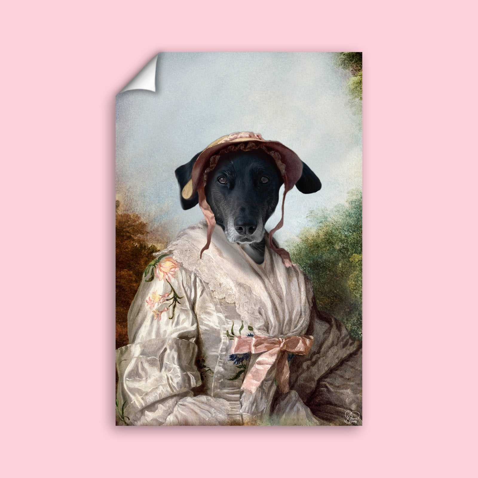 The Cherry Lady Pet - Custom Pet Portrait - 1 Pet - Furr and Family