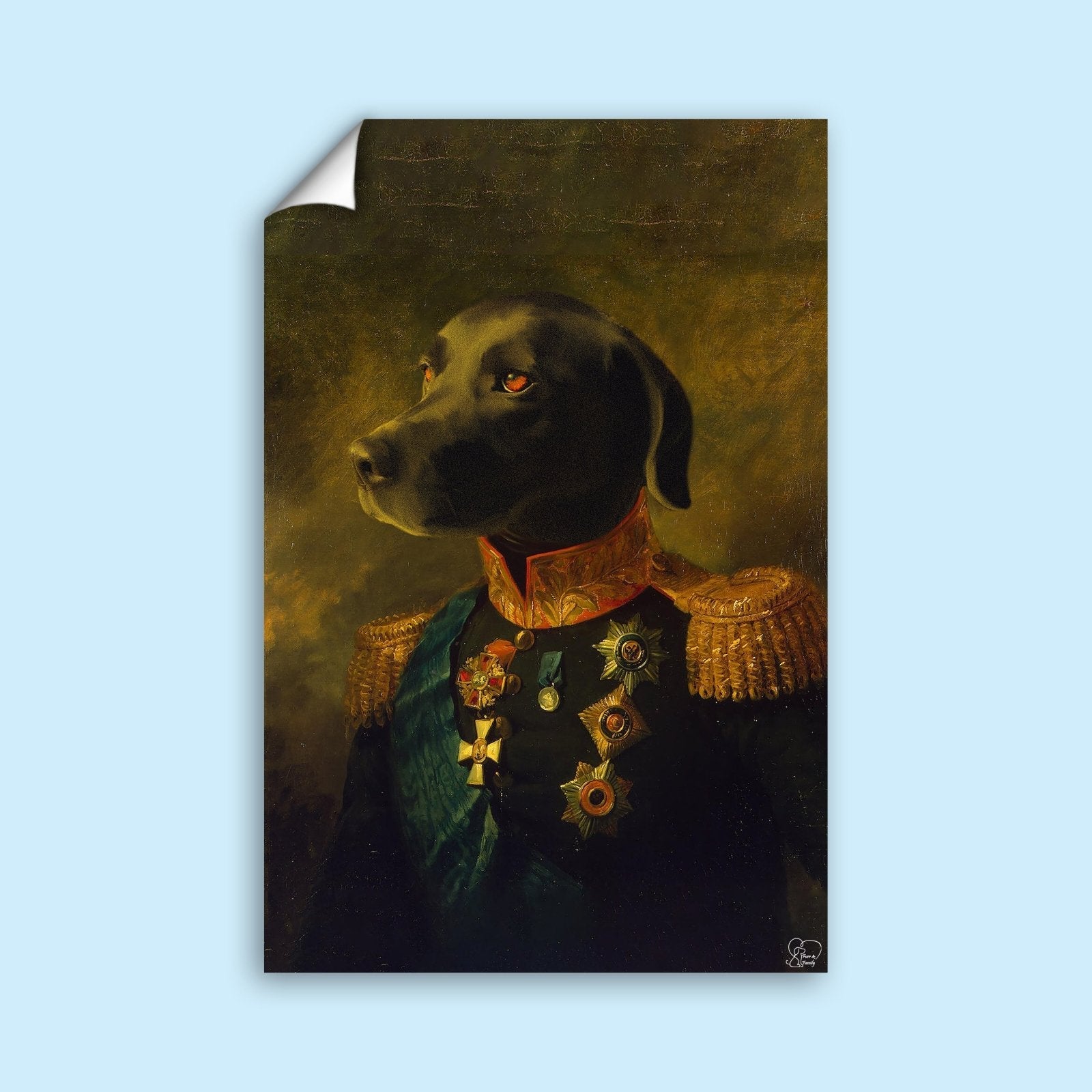 The Colonel Pet - Custom Pet Portrait - 1 Pet - Furr and Family