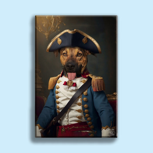 The Commander | Military Hero Custom Pet Portrait - 1 Pet - Furr and Family