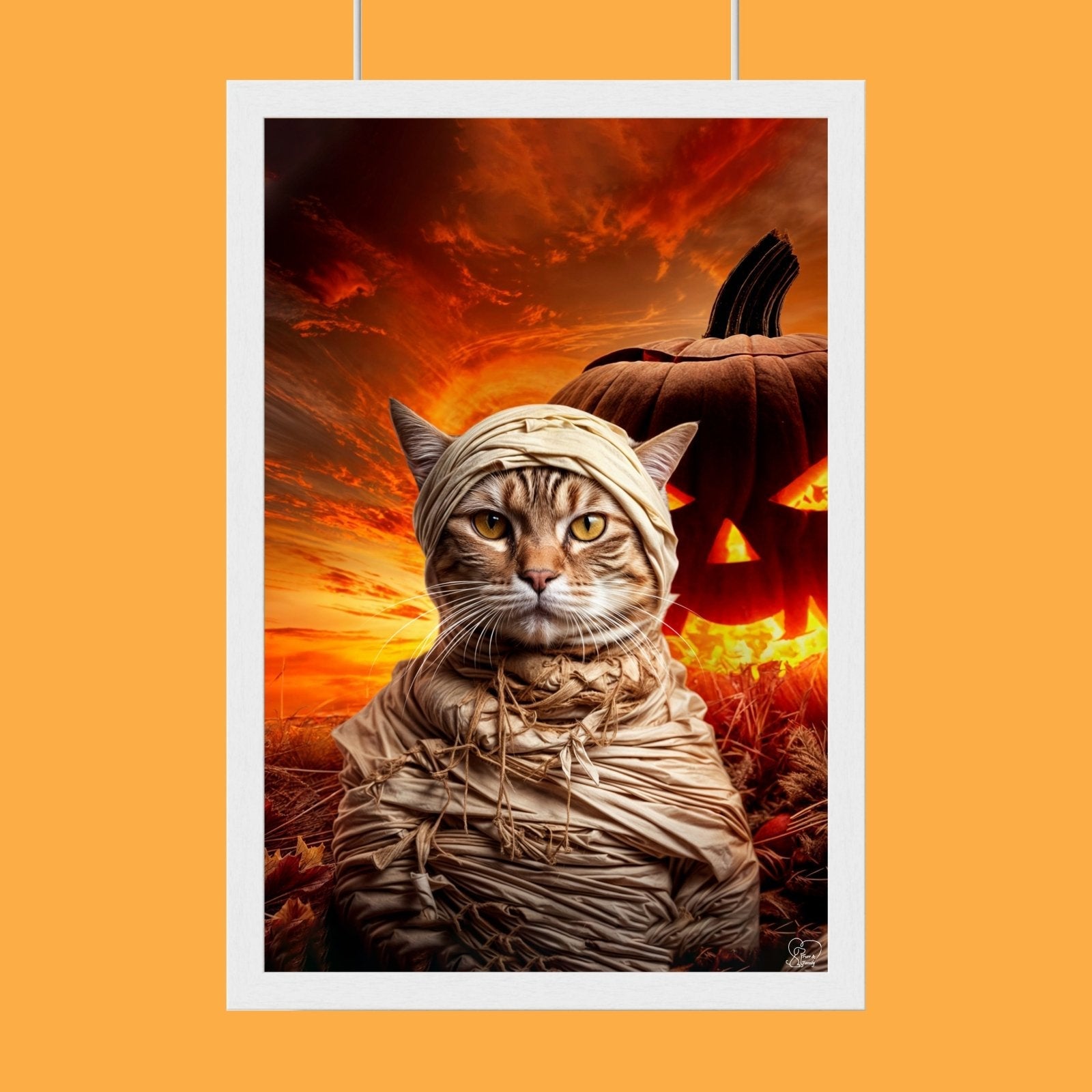 The Mummy Pet Halloween Portrait - Custom Pet Portrait - 1 Pet - Furr and Family
