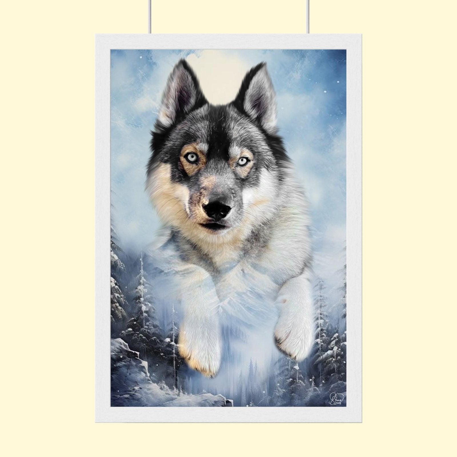 The Nature Pet Art - Custom Pet Portrait - 1 Pet - Furr and Family