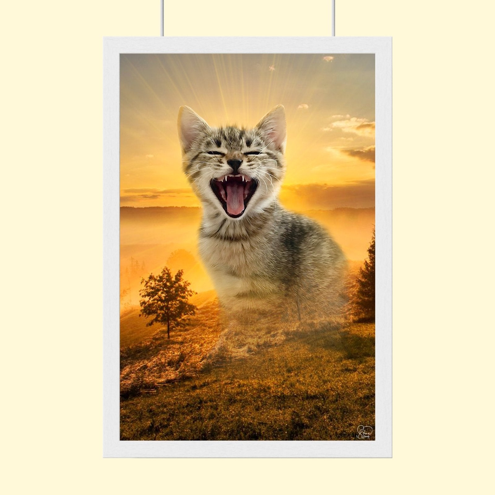 The Nature Pet Art - Custom Pet Portrait - 1 Pet - Furr and Family