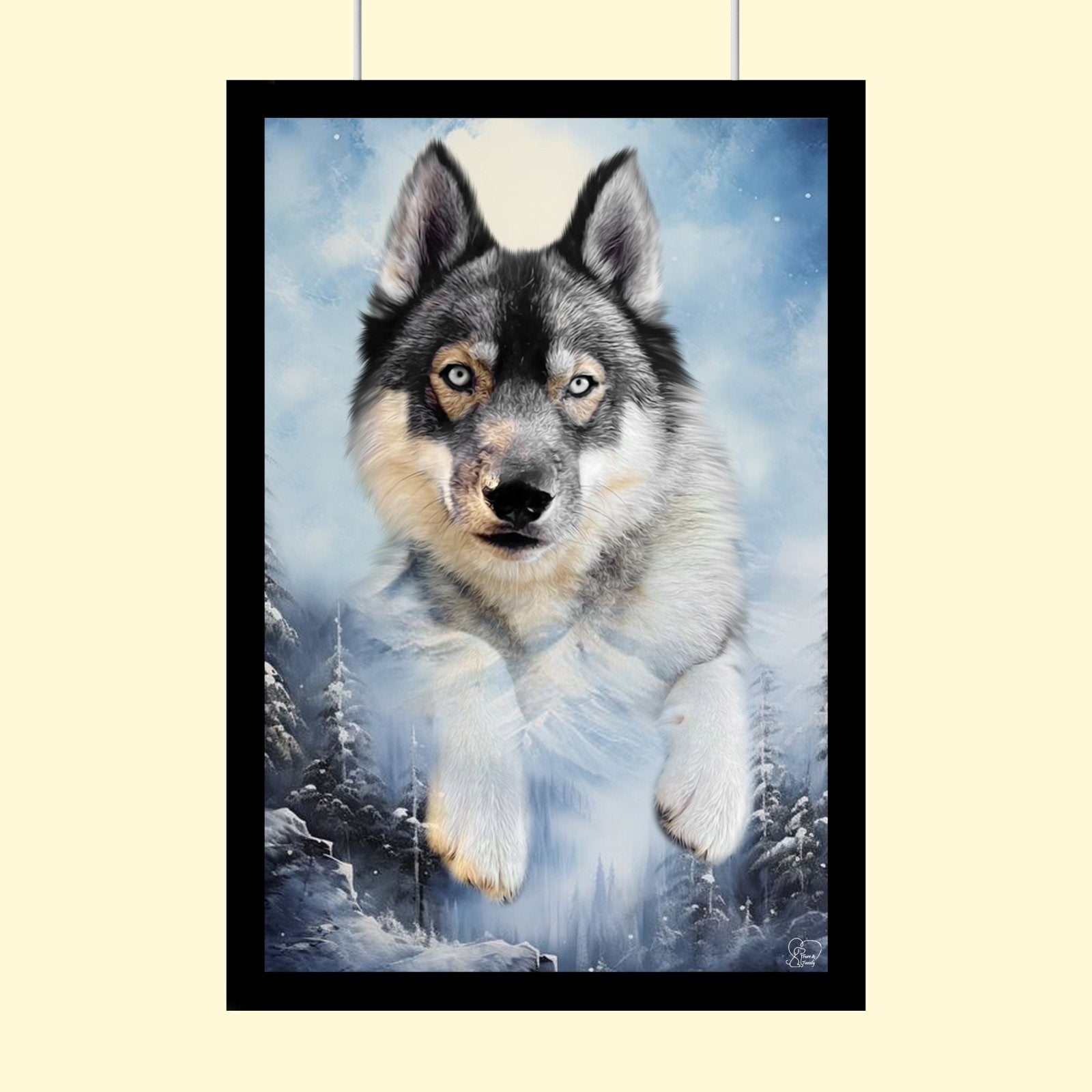 The Nature Pet Art - Custom Pet Portrait - 1 Pet - Furr and Family
