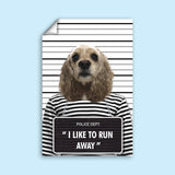 The Naughty Criminal - Custom Pet Portrait - 1 Pet - Furr and Family