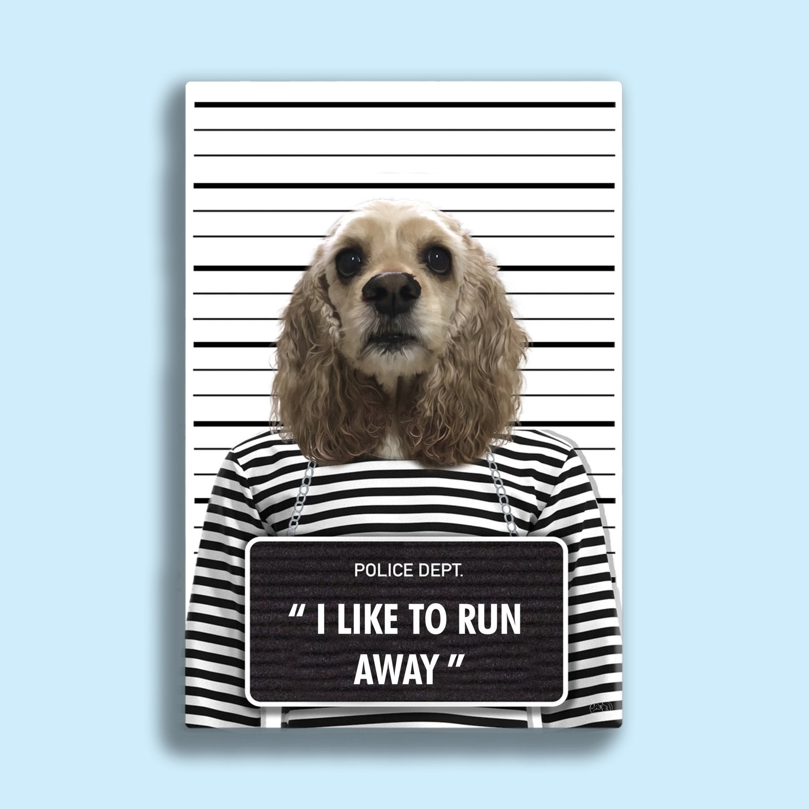 The Naughty Criminal - Custom Pet Portrait - 1 Pet - Furr and Family