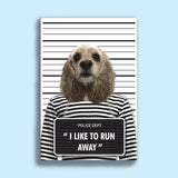 The Naughty Criminal - Custom Pet Portrait - 1 Pet - Furr and Family