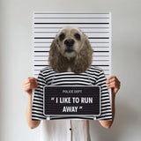 The Naughty Criminal - Custom Pet Portrait - 1 Pet - Furr and Family