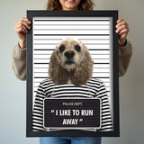 The Naughty Criminal - Custom Pet Portrait - 1 Pet - Furr and Family