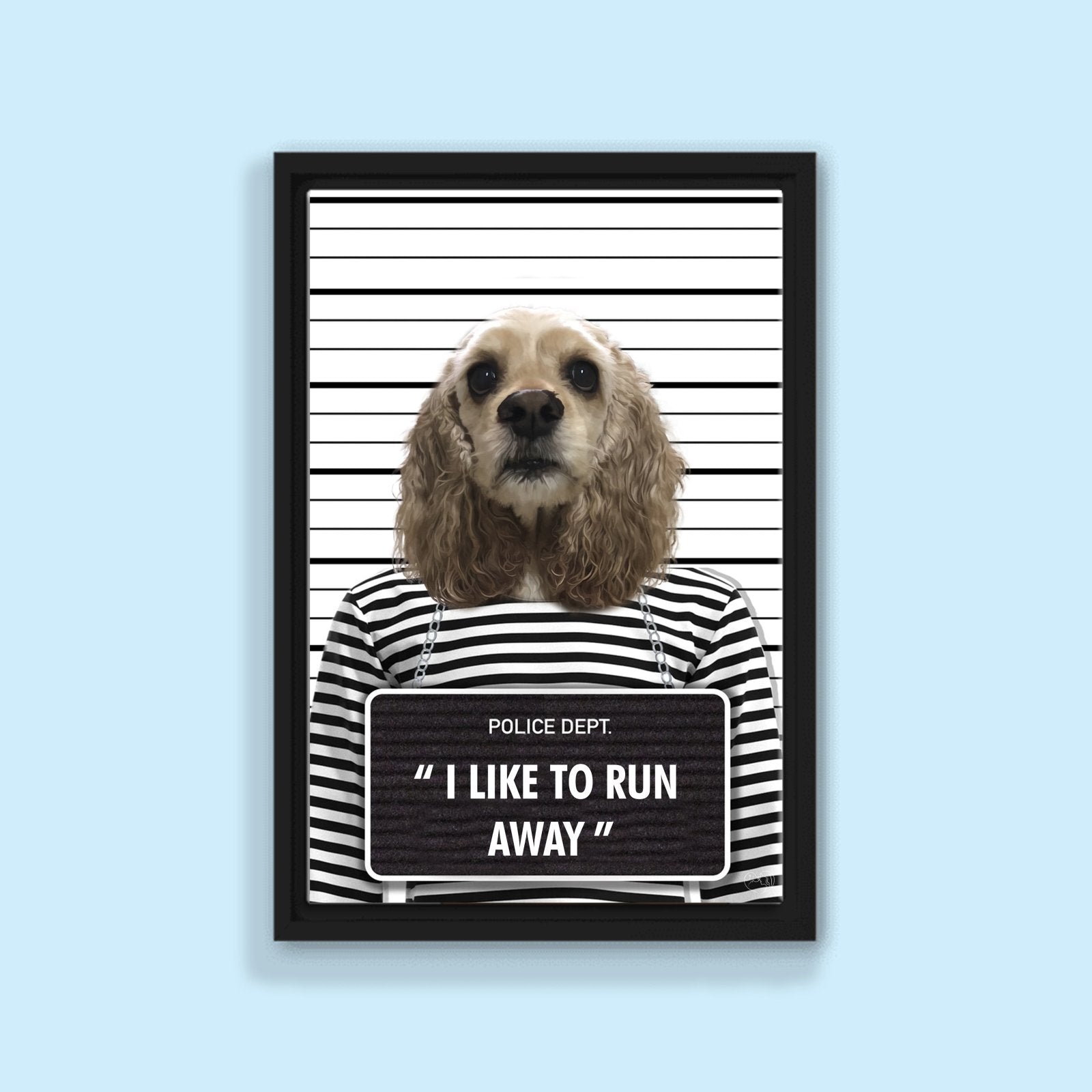 The Naughty Criminal - Custom Pet Portrait - 1 Pet - Furr and Family