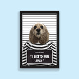 The Naughty Criminal - Custom Pet Portrait - 1 Pet - Furr and Family