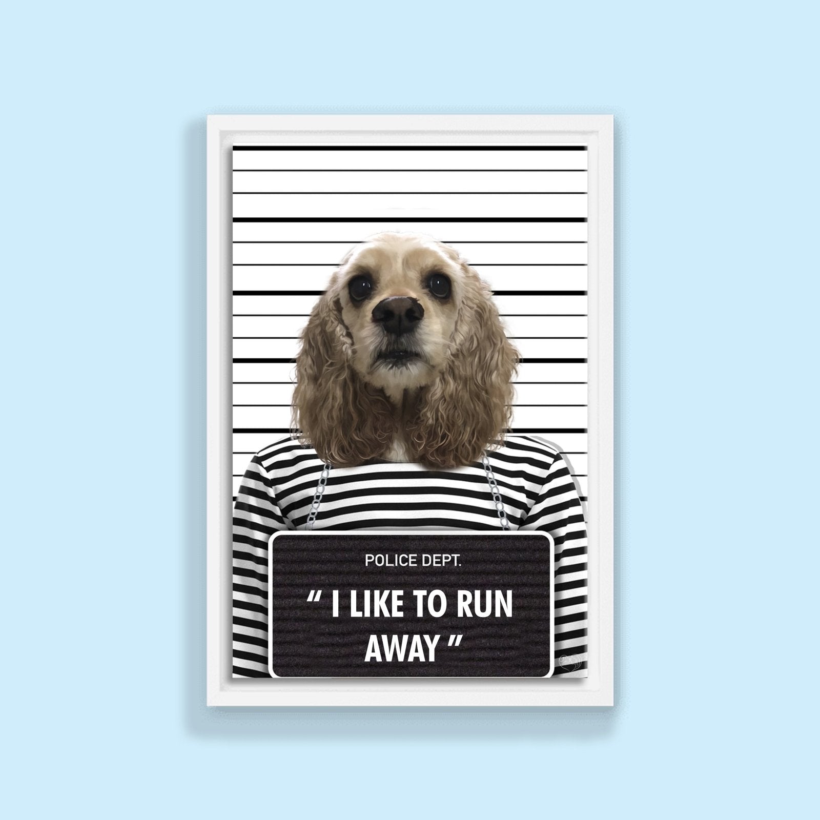 The Naughty Criminal - Custom Pet Portrait - 1 Pet - Furr and Family
