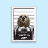 The Naughty Criminal - Custom Pet Portrait - 1 Pet - Furr and Family