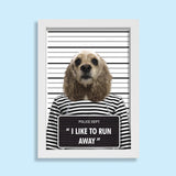 The Naughty Criminal - Custom Pet Portrait - 1 Pet - Furr and Family