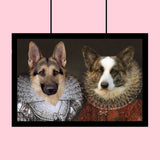 The Noble Duo - Custom Pet Portrait - 2 Pets - Furr and Family