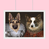 The Noble Duo - Custom Pet Portrait - 2 Pets - Furr and Family