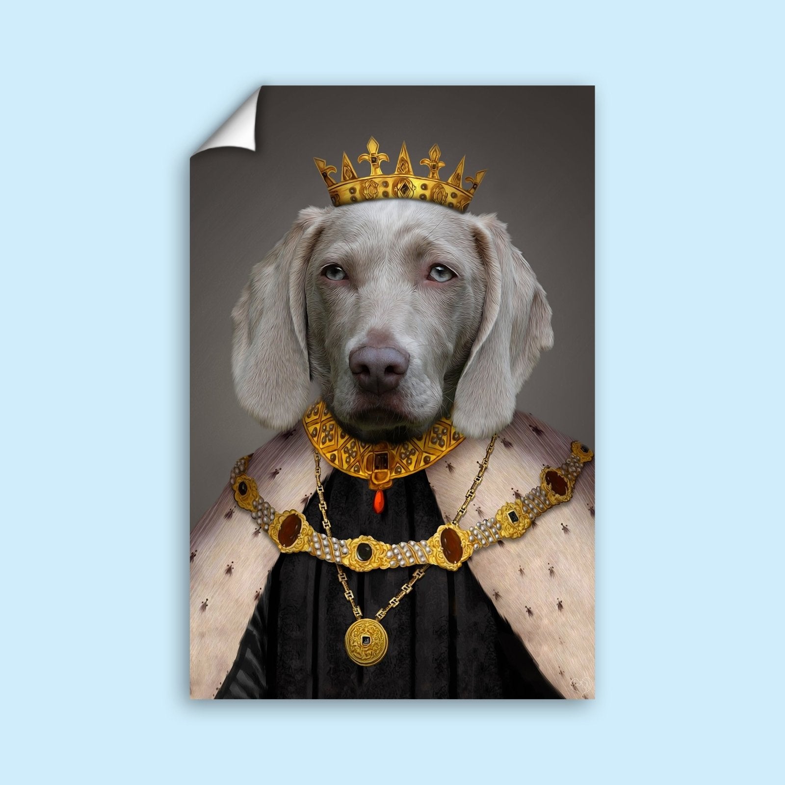 The Pawfect King - Custom Pet Portrait - 1 Pet - Furr and Family