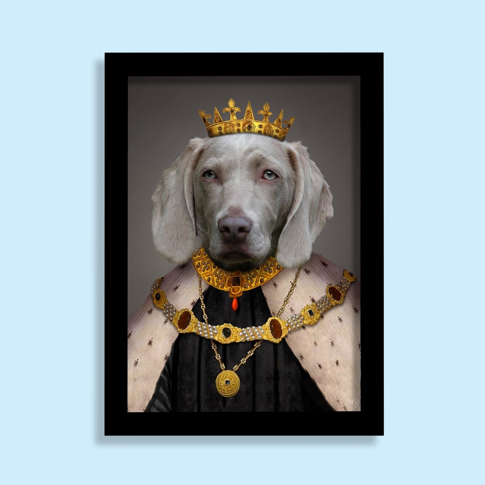 The Pawfect King - Custom Pet Portrait - 1 Pet - Furr and Family