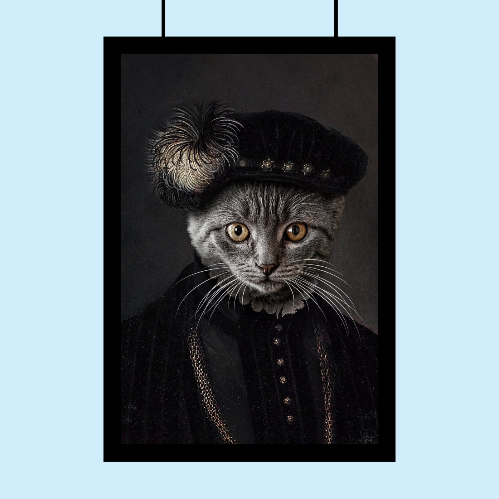 The Philosopher Custom Pet Portrait - 1 Pet - Furr and Family