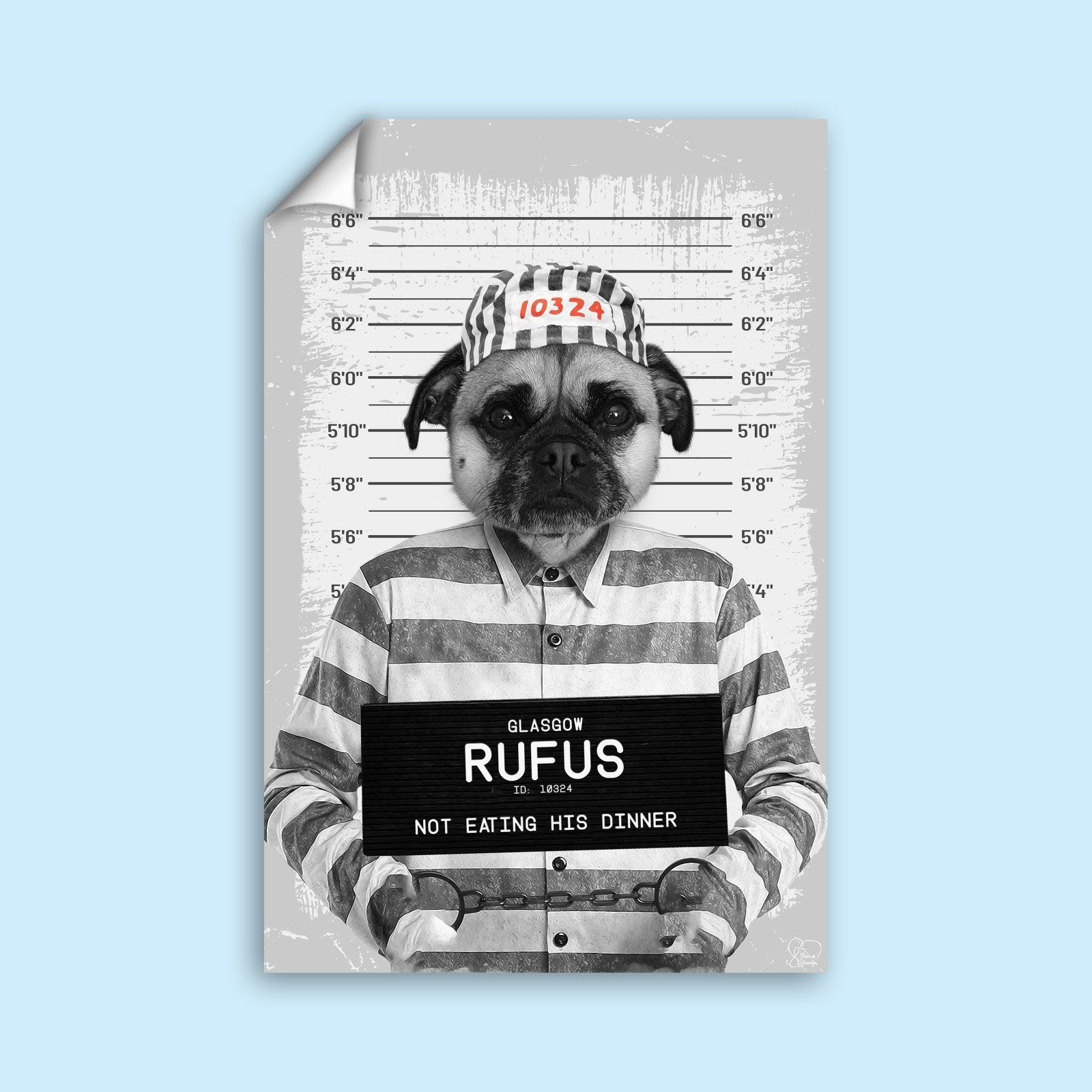 The Prisoner Pet - Custom Pet Portrait - 1 Pet - Furr and Family