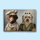 The Royal Baker & Queen Duo - Custom Pet Portrait Canvas by Furr and Family - 2 Pets - Furr and Family