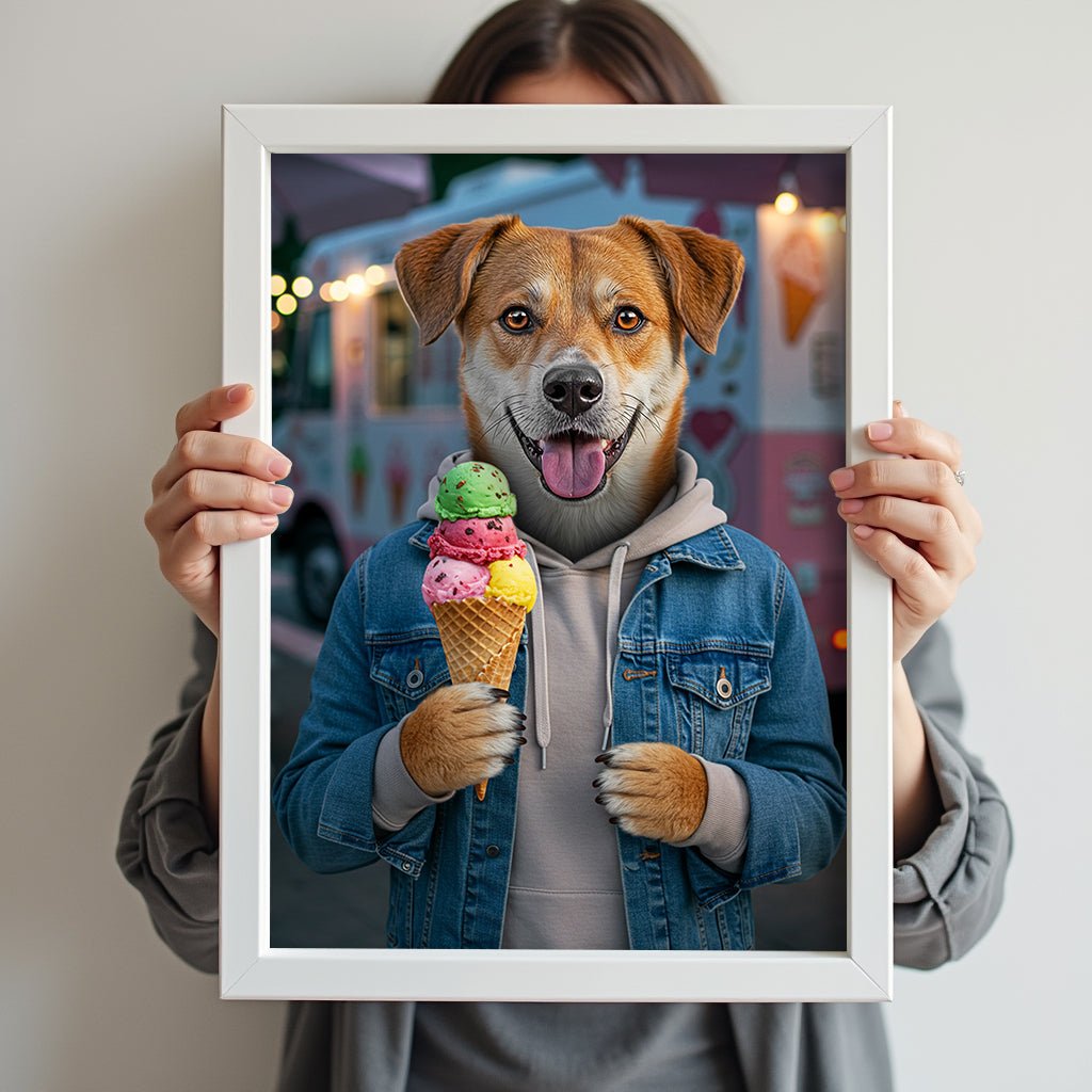 The Sweet Scoop - Custom Pet Portrait - Casual - 1 Pet - Furr and Family