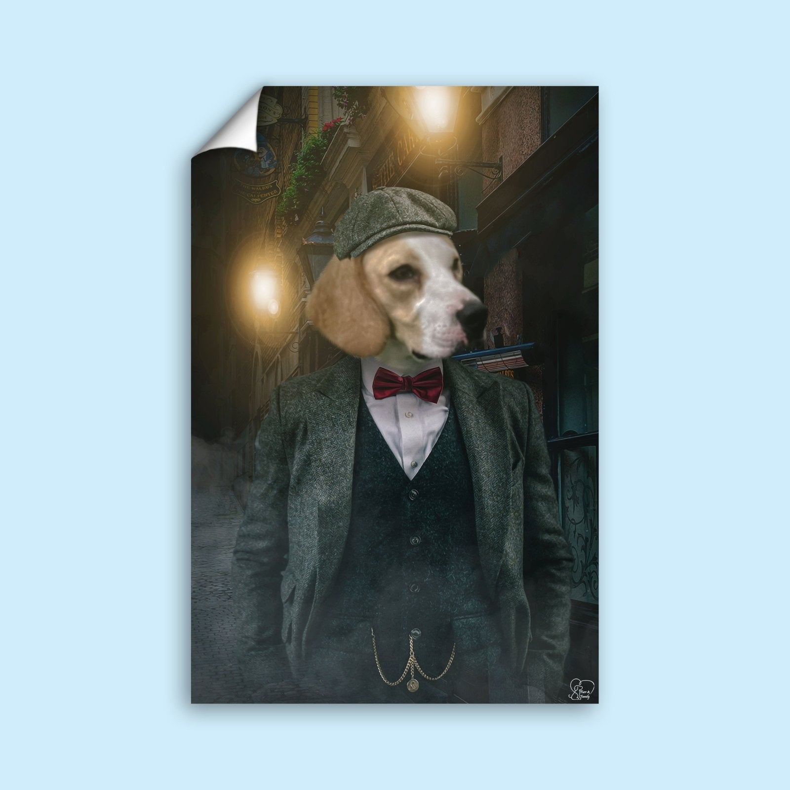 The Thug Tuxedo Peaky Blinder - Custom Pet Portrait - 1 Pet - Furr and Family
