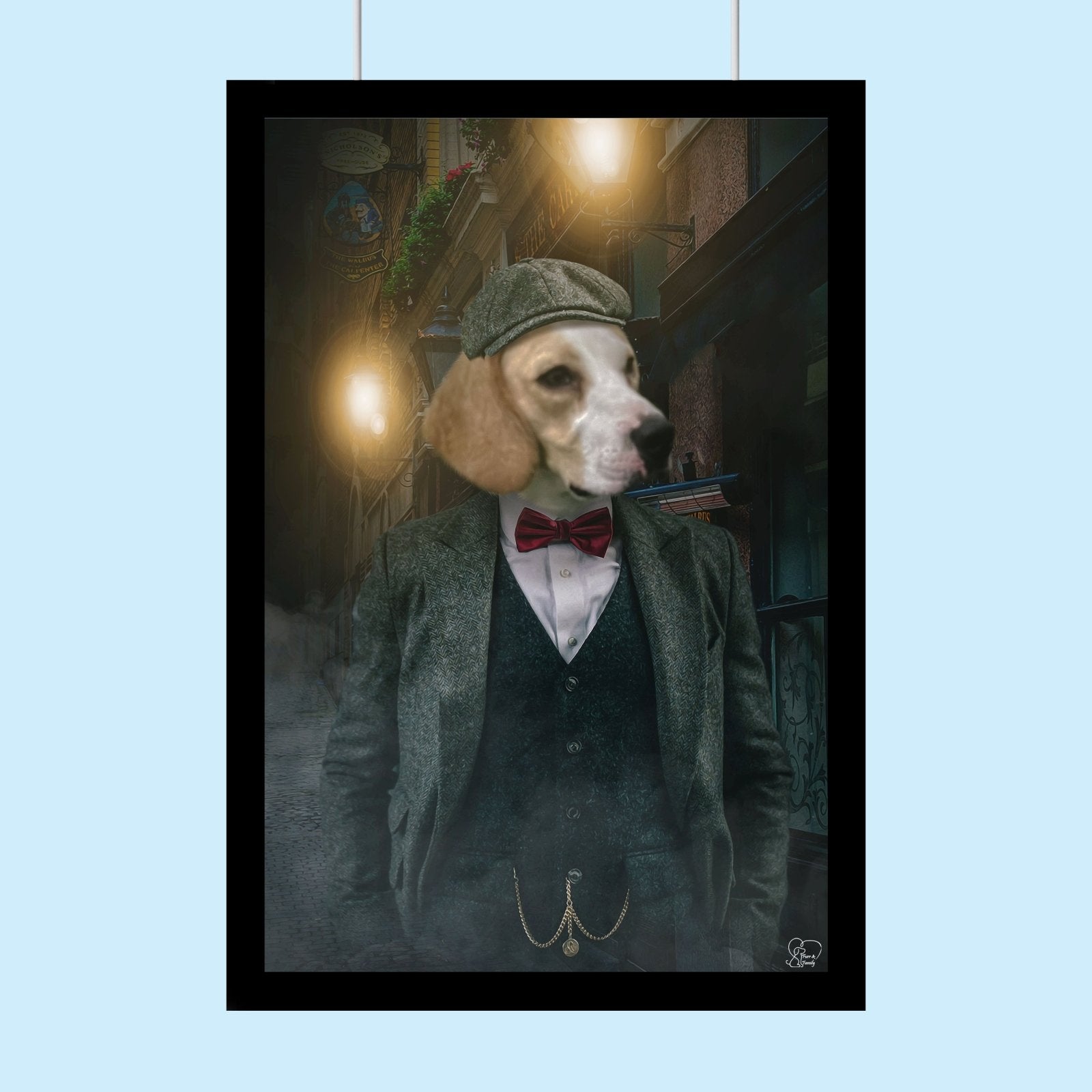 The Thug Tuxedo Peaky Blinder - Custom Pet Portrait - 1 Pet - Furr and Family