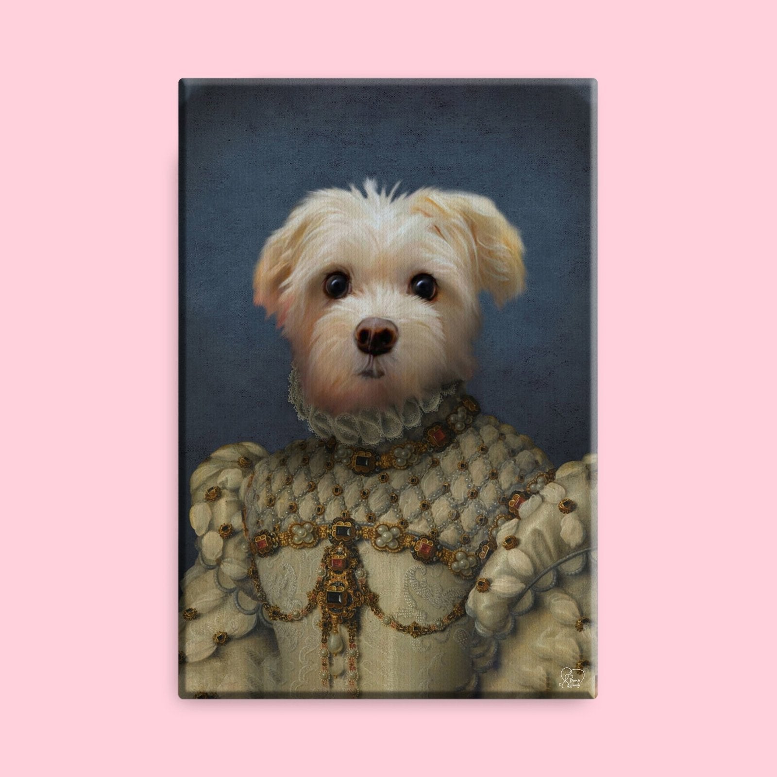 The Vintage Queen - Custom Pet Portrait - 1 Pet - Furr and Family