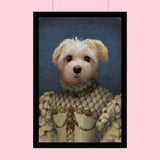 The Vintage Queen - Custom Pet Portrait - 1 Pet - Furr and Family