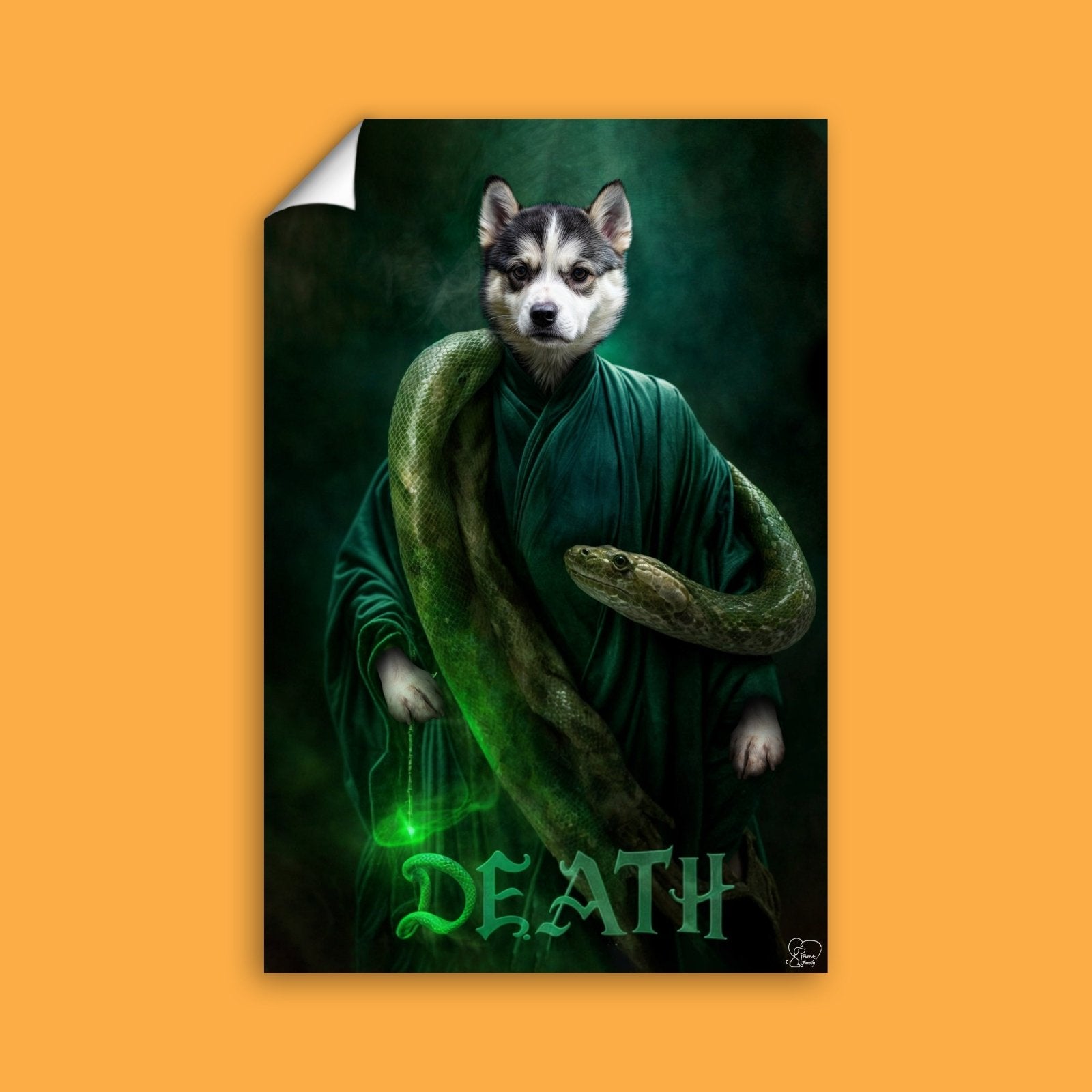 The Voldamort Halloween Pet Portrait - Custom Pet Portrait - 1 Pet - Furr and Family