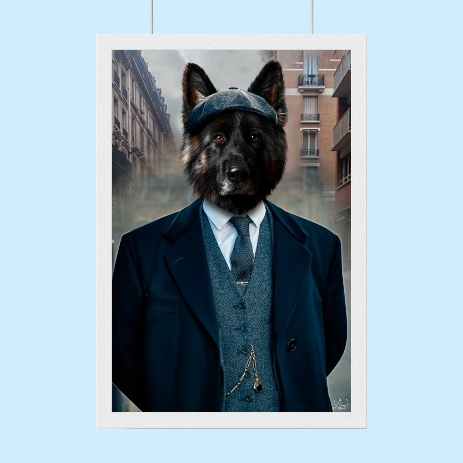 Thomas Shelby Pet Portrait – Peaky Blinders Inspired Art - peaky blinder 1 - 1 Pet - Furr and Family