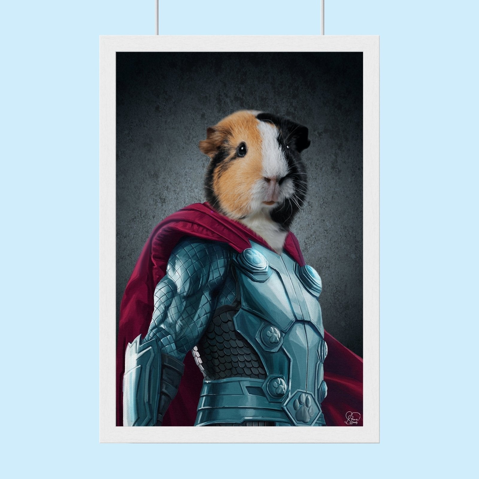 Thor Pet Art – Custom Pet Portrait | Mighty Marvel - Inspired Wall Art - 1 Pet - Furr and Family