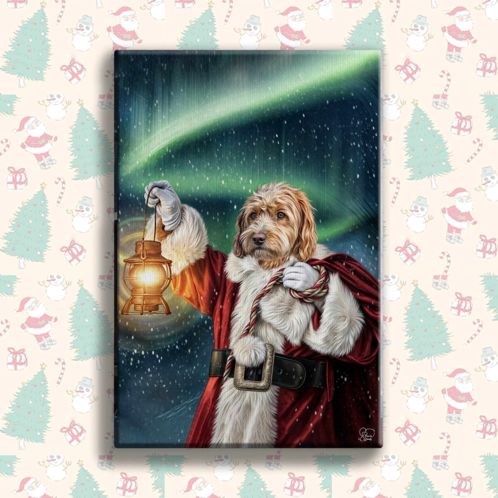 Transform Your Pet into a Christmas Legend with Our Custom Santa Pet Portrait! - 1 Pet - Furr and Family