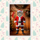 Transform Your Pet into a Christmas Legend with Our Custom Santa Pet Portrait! - 1 Pet - Furr and Family