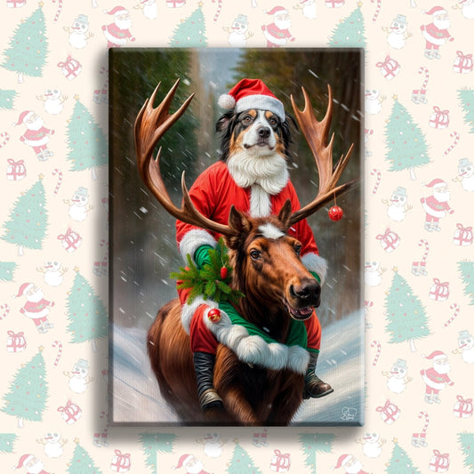 Transform Your Pet into a Christmas Legend with Our Custom Santa Pet Portrait! - 1 Pet - Furr and Family