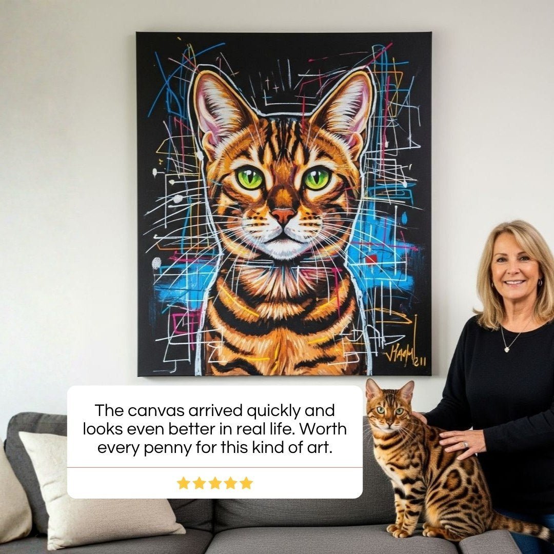 Unique Abstract Style - Custom Pet Portrait - Abstract art - 1 Pet - Furr and Family