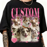 Custom Dog Pet Bootleg Rap Tee, Custom Vintage Graphic 90's Tee
