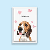 Valentines Pet Portrait - 1 Pet - Furr and Family