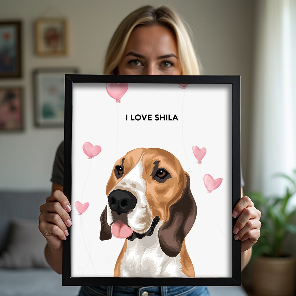 Valentines Pet Portrait - 1 Pet - Furr and Family