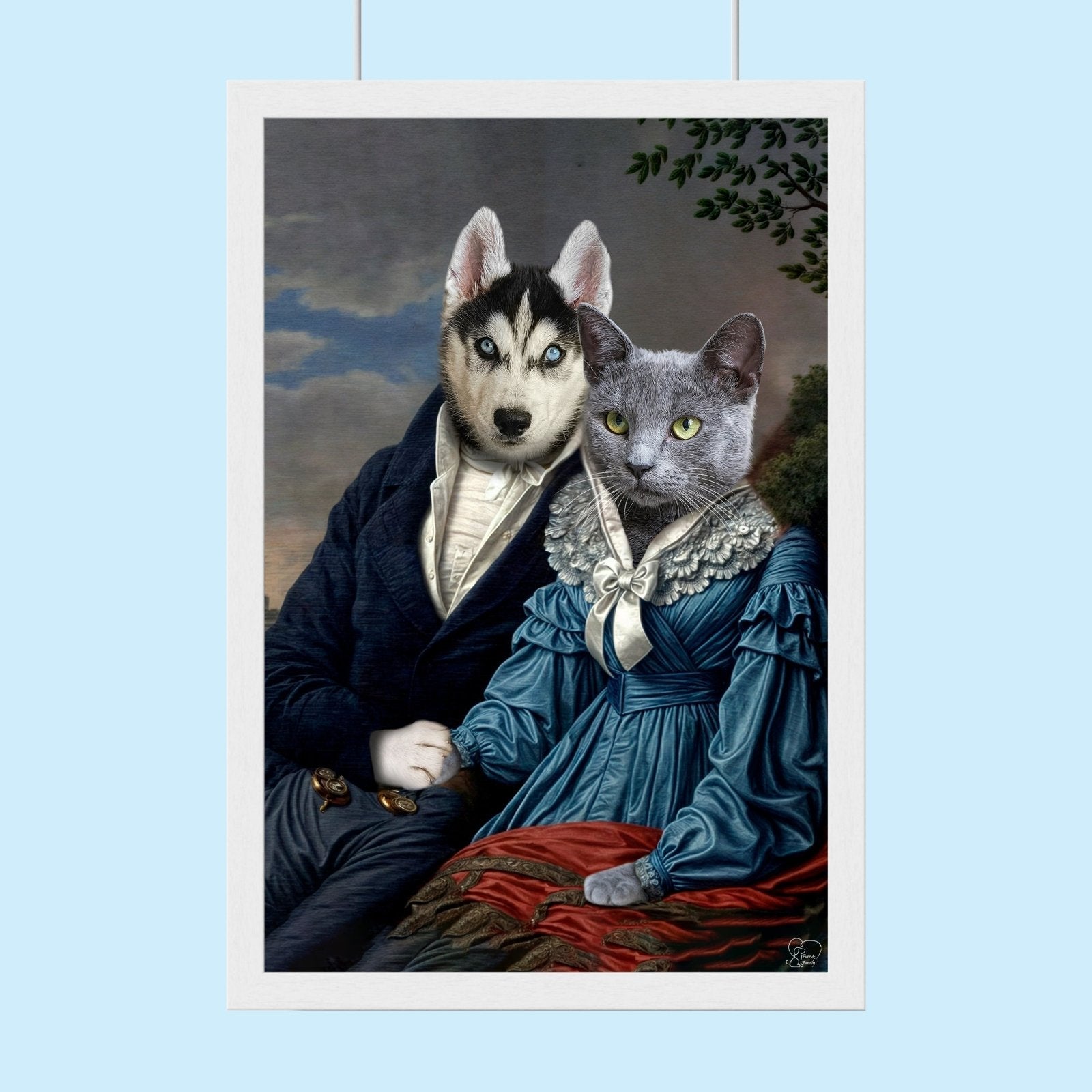 Victorian Companions – Custom Multi - Pet Portrait - 2 Pets - Furr and Family
