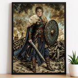 Viking Female Warrior Royal Portrait - Human Portrait - Female - Furr and Family