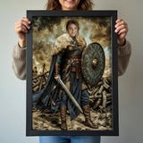 Viking Female Warrior Royal Portrait - Human Portrait - Female - Furr and Family